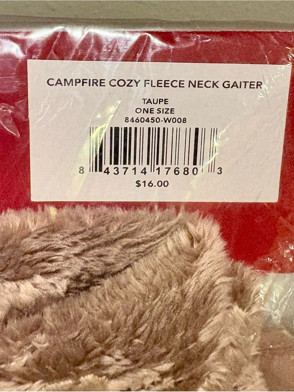 Moosejaw Comfy Cozy Neck Gaiter, Adjustable 2 Way Stretch, Tan, BNWT